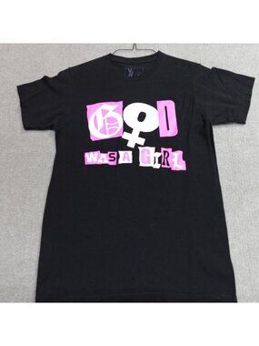 Machine Gun Kelly Womens Shirt Small Black Double Sided God Was A Girl